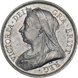 1893 Halfcrown - Victoria British Silver Coin - Superb