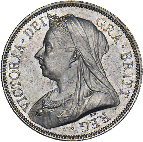 1893 Halfcrown - Victoria British Silver Coin - Superb