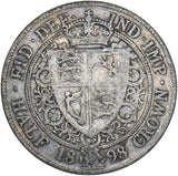 1898 Halfcrown - Victoria British Silver Coin