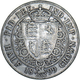 1899 Halfcrown - Victoria British Silver Coin