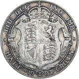 1903 Halfcrown - Edward VII British Silver Coin