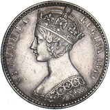 1849 Godless Florin - Victoria British Silver Coin - Very Nice