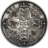 1880 Gothic Florin - Victoria British Silver Coin - Nice