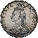 1887 Florin - Victoria British Silver Coin - Very Nice