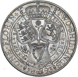 1893 Florin - Victoria British Silver Coin - Superb