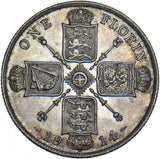 1914 Florin - George V British Silver Coin - Very Nice