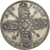 1921 Florin - George V British Silver Coin - Nice