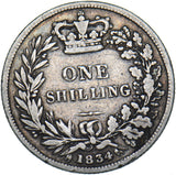 1834 Shilling - William IV British Silver Coin