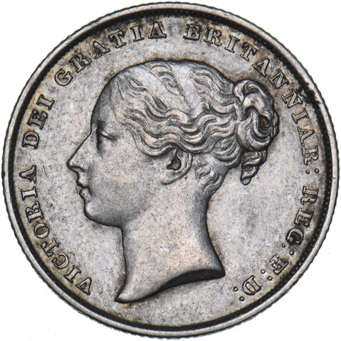 1845 Shilling - Victoria British Silver Coin - Very Nice