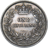 1845 Shilling - Victoria British Silver Coin - Very Nice