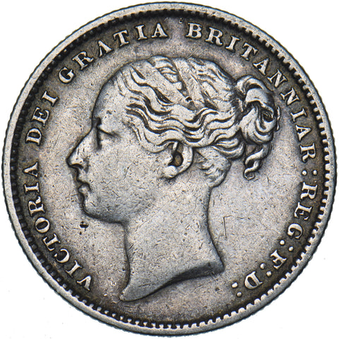 1886 Shilling - Victoria British Silver Coin - Nice