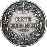 1886 Shilling - Victoria British Silver Coin - Nice