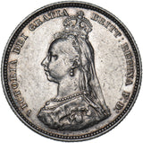 1887 Shilling - Victoria British Silver Coin - Nice