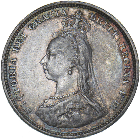 1887 Shilling - Victoria British Silver Coin - Nice