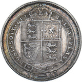 1887 Shilling - Victoria British Silver Coin - Nice