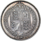 1887 Shilling - Victoria British Silver Coin - Very Nice