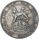 1908 Shilling - Edward VII British Silver Coin