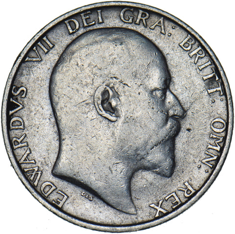 1908 Shilling - Edward VII British Silver Coin