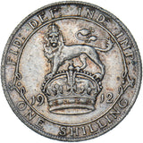 1912 Shilling - George V British Silver Coin - Nice