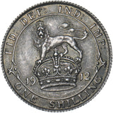 1912 Shilling - George V British Silver Coin - Superb