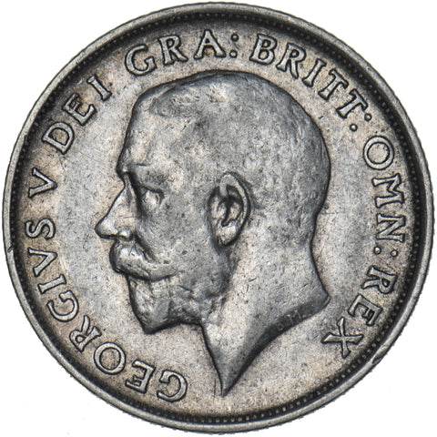 1914 Shilling - George V British Silver Coin - Nice