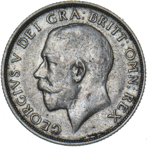 1915 Shilling - George V British Silver Coin - Nice