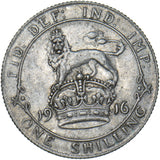 1916 Shilling - George V British Silver Coin - Nice