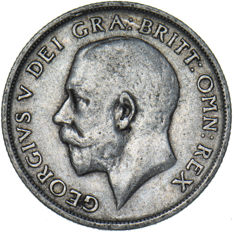 1917 Shilling - George V British Silver Coin - Nice