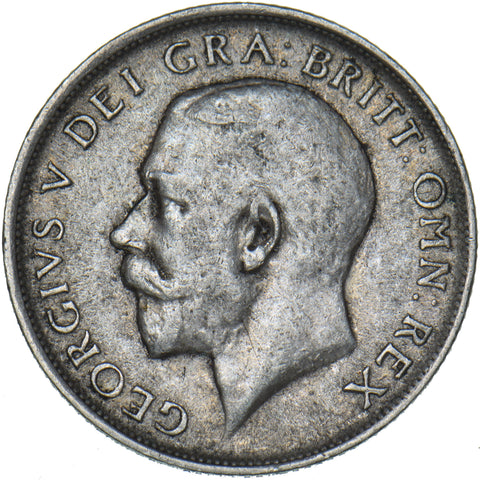 1918 Shilling - George V British Silver Coin - Nice