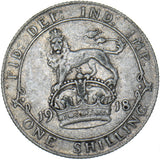 1918 Shilling - George V British Silver Coin - Nice