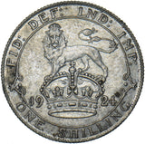 1924 Shilling - George V British Silver Coin - Nice