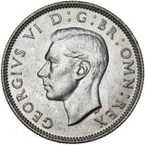 1939 Scottish Shilling - George VI British Silver Coin - Superb