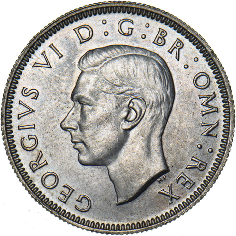 1944 Scottish Shilling - George VI British Silver Coin - Superb