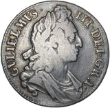 1695 Crown (Edge Error) - William III British Silver Coin - Nice