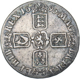 1695 Crown (Edge Error) - William III British Silver Coin - Nice