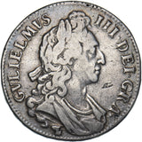1696 Crown - William III British Silver Coin - Nice