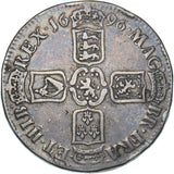 1696 Crown - William III British Silver Coin - Nice