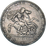 1820 LX Crown - George III British Silver Coin - Nice