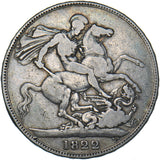 1822 TERTIO Crown - George IV British Silver Coin - Nice