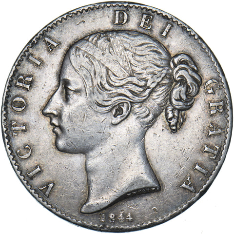 1844 Crown (Star Stops) - Victoria British Silver Coin - Nice