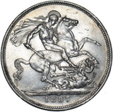1887 Crown - Victoria British Silver Coin - Very Nice