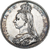 1887 Crown - Victoria British Silver Coin - Nice