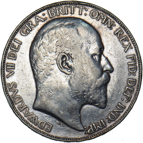 1902 Crown - Edward VII British Silver Coin - Nice