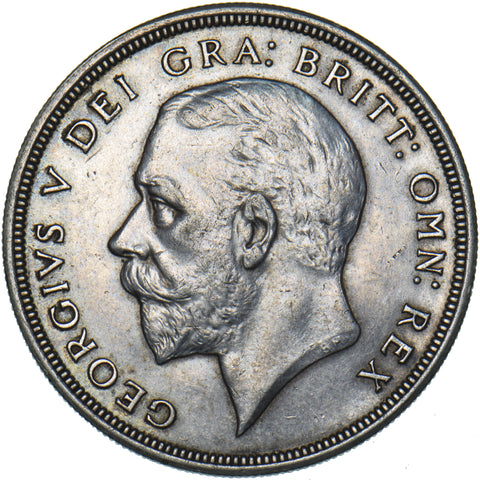 1929 Wreath Crown - George V British Silver Coin - Very Nice