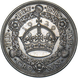 1929 Wreath Crown - George V British Silver Coin - Very Nice
