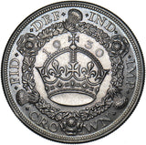 1930 Wreath Crown - George V British Silver Coin - Very Nice