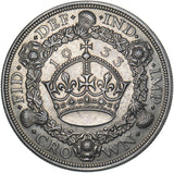 1933 Wreath Crown - George V British Silver Coin - Nice