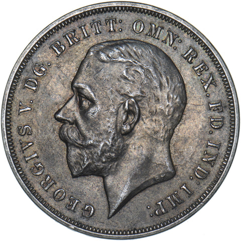1935 Crown - George V British Silver Coin - Very Nice