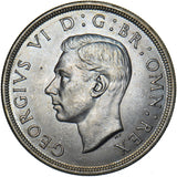 1937 Crown - George VI British Silver Coin - Superb