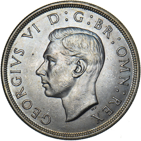 1937 Crown - George VI British Silver Coin - Superb